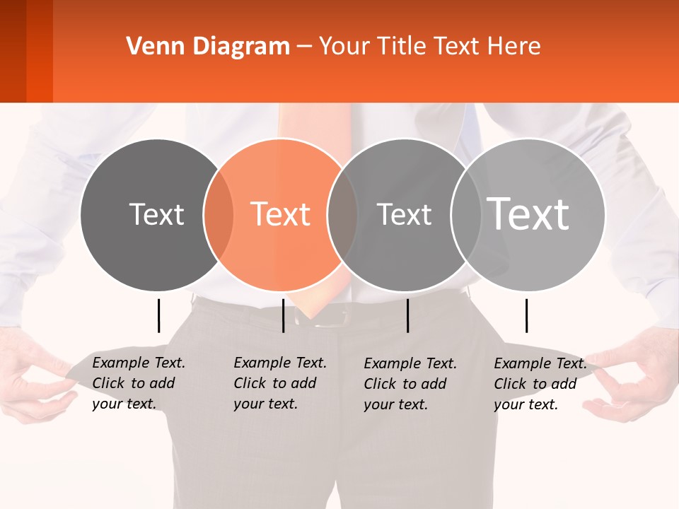 A Man In A Business Suit Is Holding His Pants Open PowerPoint Template