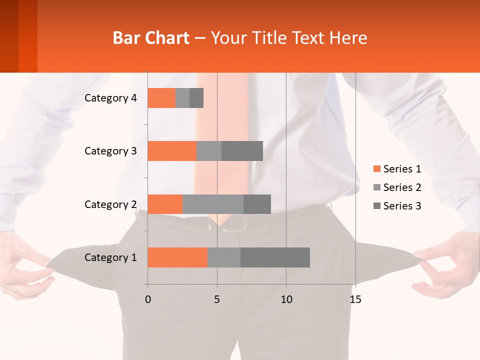 A Man In A Business Suit Is Holding His Pants Open PowerPoint Template