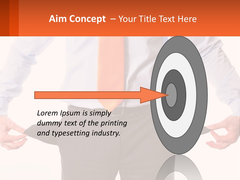 A Man In A Business Suit Is Holding His Pants Open PowerPoint Template