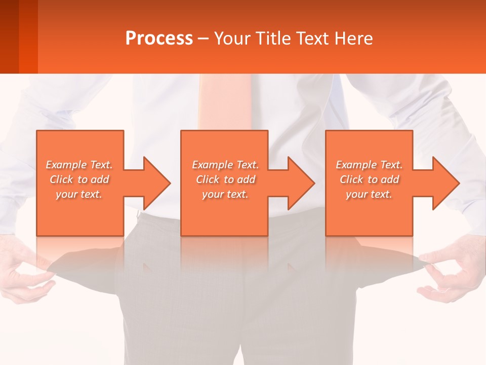 A Man In A Business Suit Is Holding His Pants Open PowerPoint Template