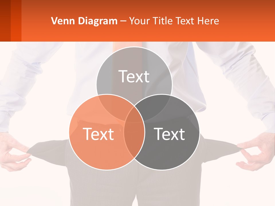 A Man In A Business Suit Is Holding His Pants Open PowerPoint Template
