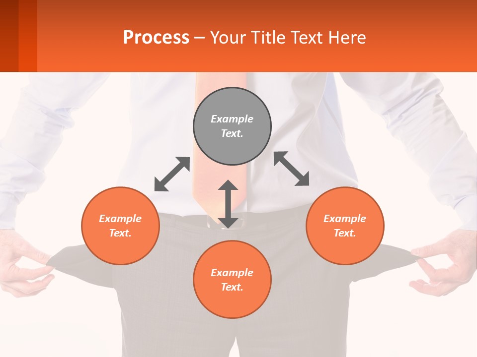 A Man In A Business Suit Is Holding His Pants Open PowerPoint Template