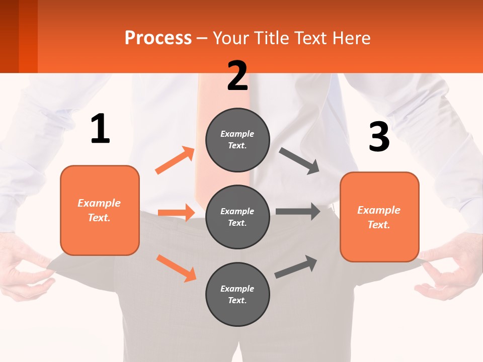 A Man In A Business Suit Is Holding His Pants Open PowerPoint Template