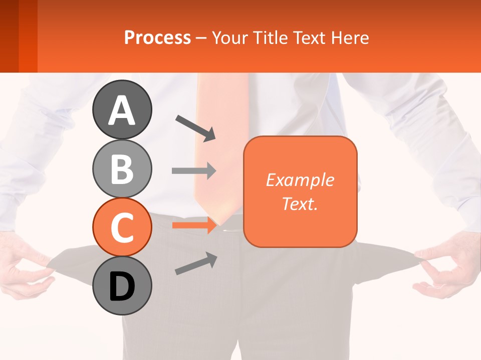 A Man In A Business Suit Is Holding His Pants Open PowerPoint Template