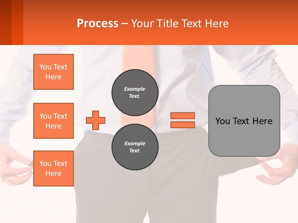 A Man In A Business Suit Is Holding His Pants Open PowerPoint Template