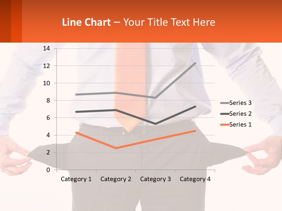 A Man In A Business Suit Is Holding His Pants Open PowerPoint Template