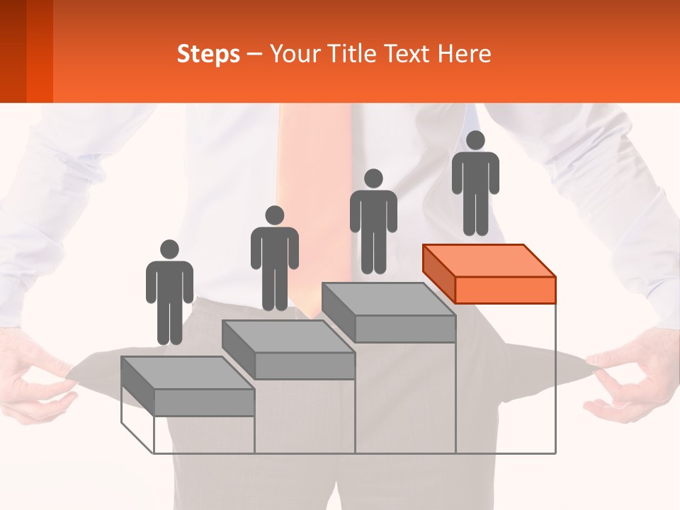 A Man In A Business Suit Is Holding His Pants Open PowerPoint Template