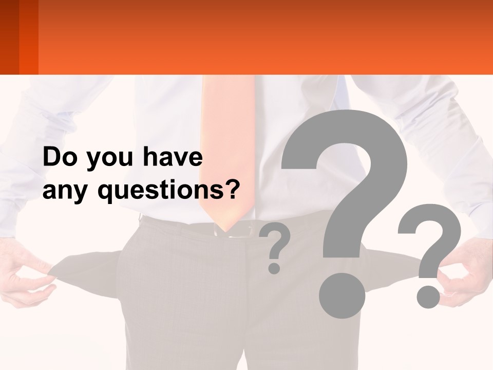 A Man In A Business Suit Is Holding His Pants Open PowerPoint Template
