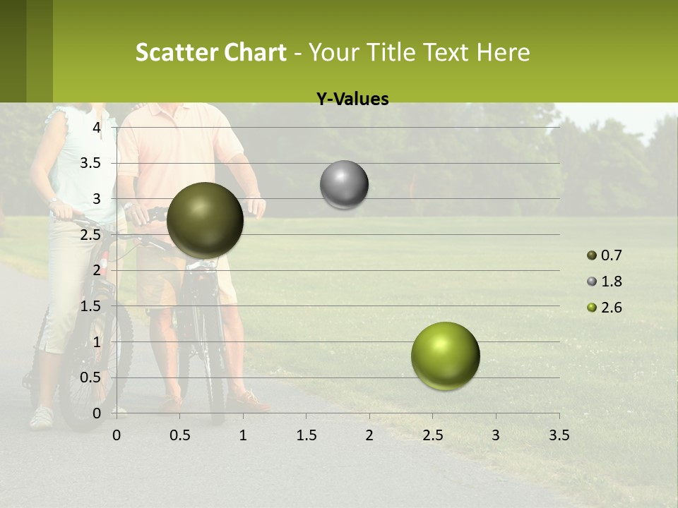A Man And A Woman Standing Next To A Bike PowerPoint Template