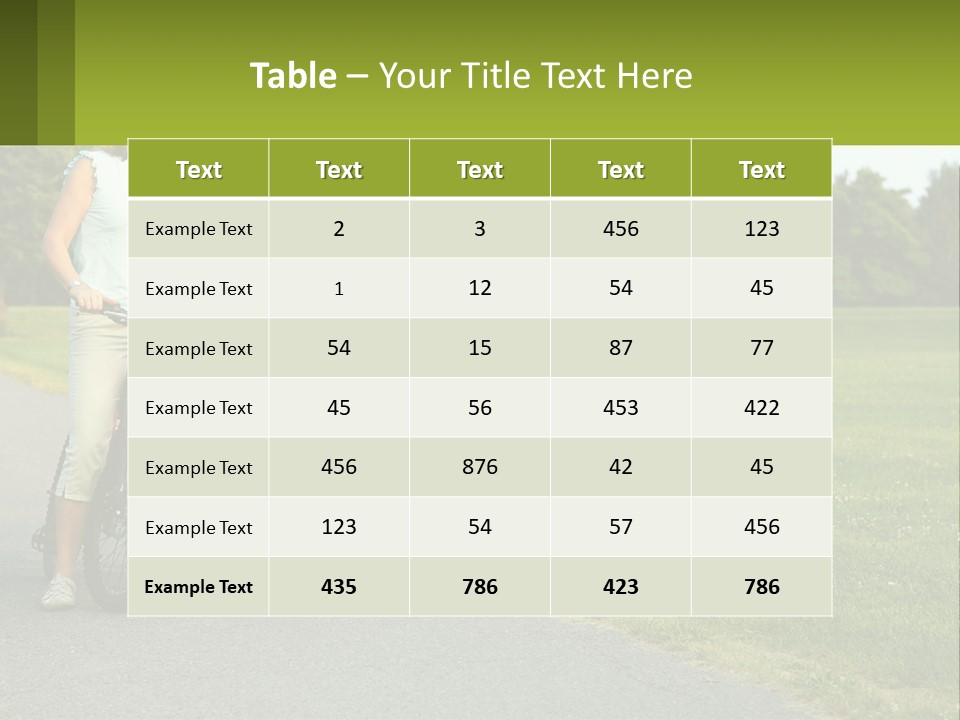 A Man And A Woman Standing Next To A Bike PowerPoint Template