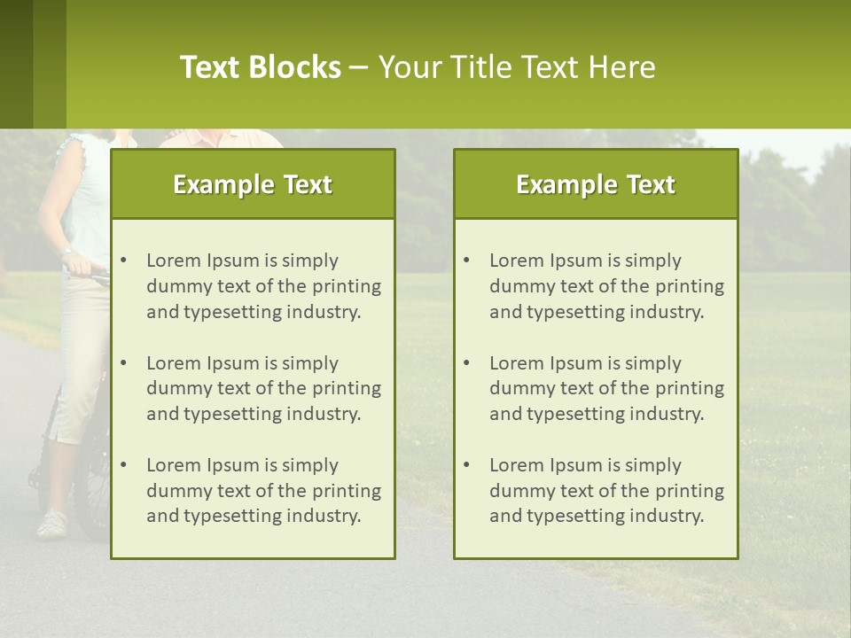 A Man And A Woman Standing Next To A Bike PowerPoint Template