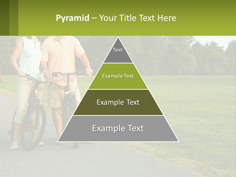 A Man And A Woman Standing Next To A Bike PowerPoint Template