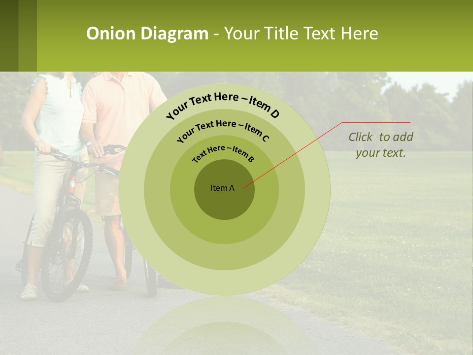A Man And A Woman Standing Next To A Bike PowerPoint Template