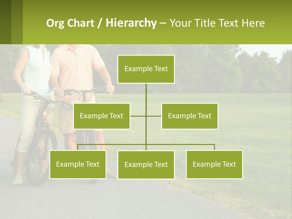 A Man And A Woman Standing Next To A Bike PowerPoint Template