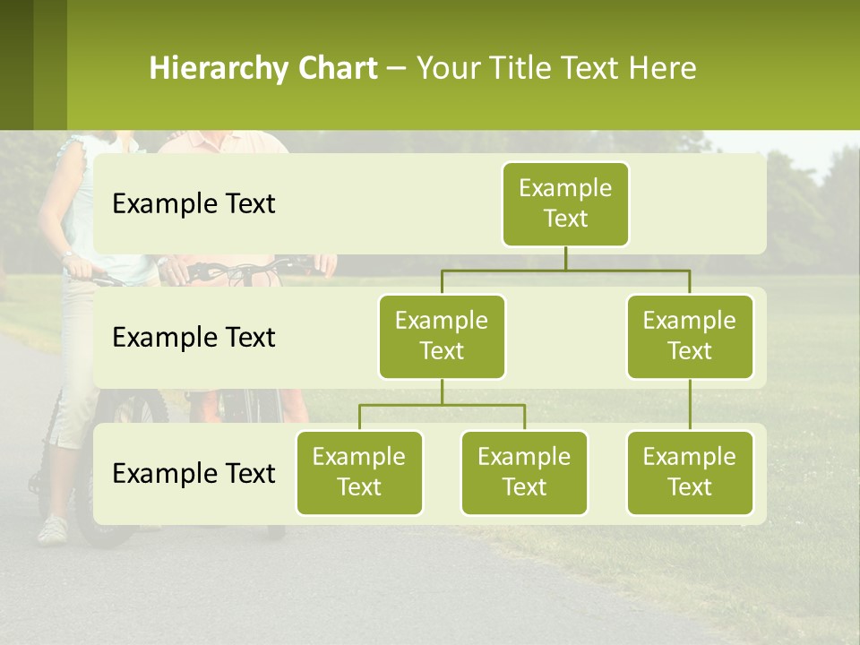 A Man And A Woman Standing Next To A Bike PowerPoint Template