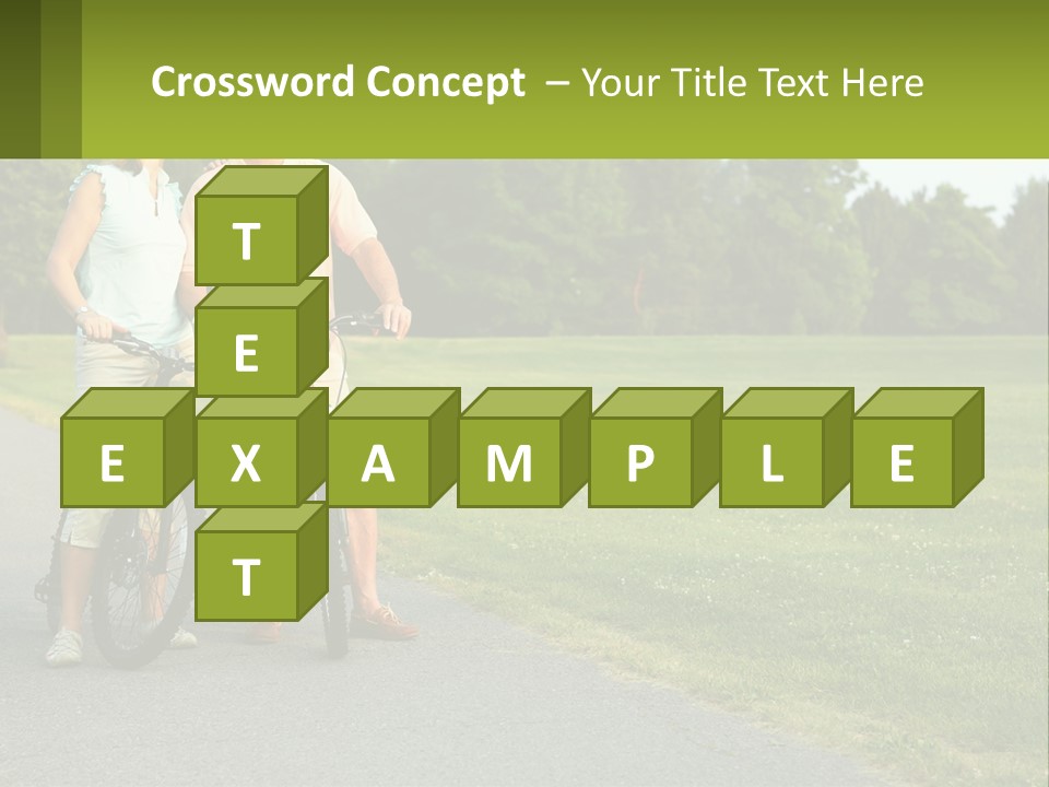 A Man And A Woman Standing Next To A Bike PowerPoint Template