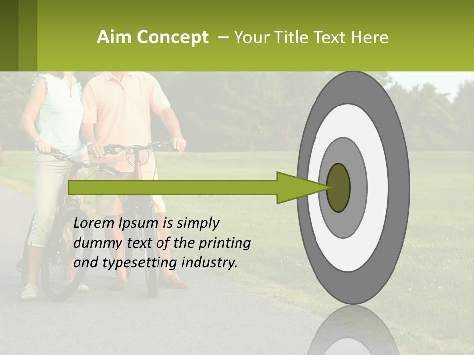 A Man And A Woman Standing Next To A Bike PowerPoint Template