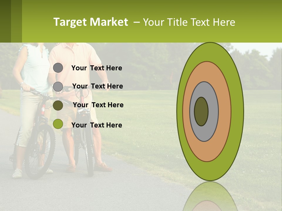 A Man And A Woman Standing Next To A Bike PowerPoint Template