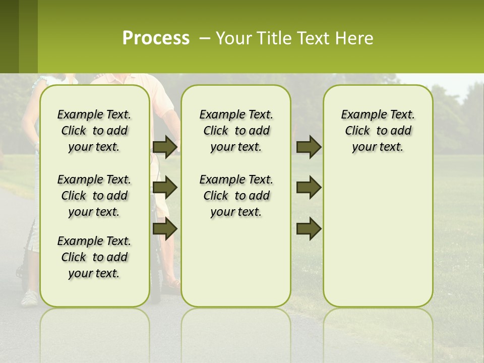 A Man And A Woman Standing Next To A Bike PowerPoint Template