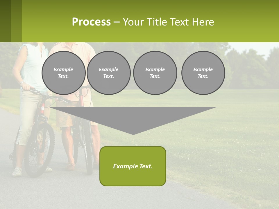 A Man And A Woman Standing Next To A Bike PowerPoint Template