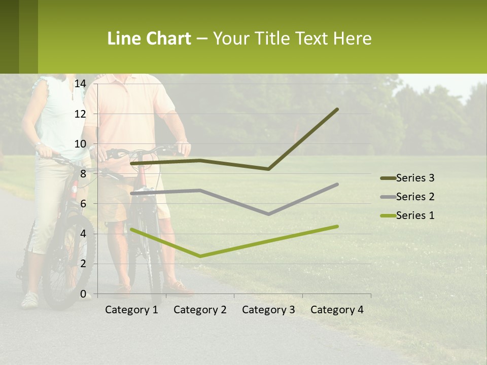 A Man And A Woman Standing Next To A Bike PowerPoint Template