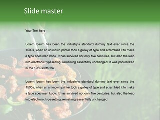 A Person Cooking Food On A Grill In A Field PowerPoint Template
