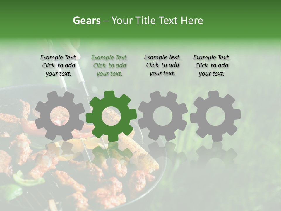 A Person Cooking Food On A Grill In A Field PowerPoint Template