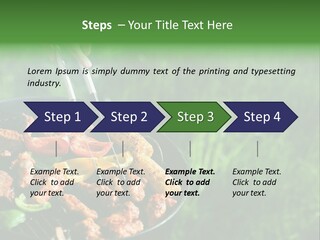 A Person Cooking Food On A Grill In A Field PowerPoint Template
