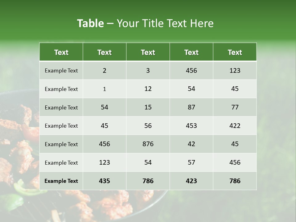 A Person Cooking Food On A Grill In A Field PowerPoint Template