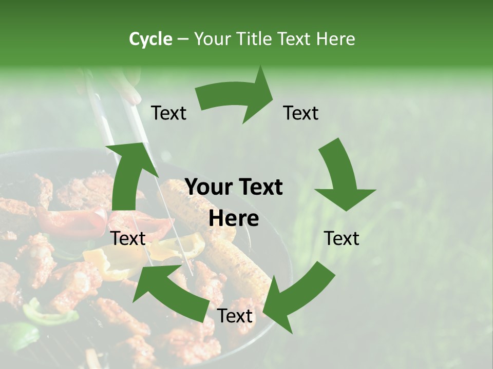 A Person Cooking Food On A Grill In A Field PowerPoint Template