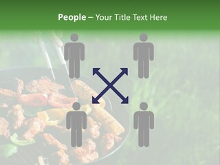 A Person Cooking Food On A Grill In A Field PowerPoint Template