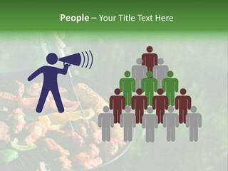 A Person Cooking Food On A Grill In A Field PowerPoint Template