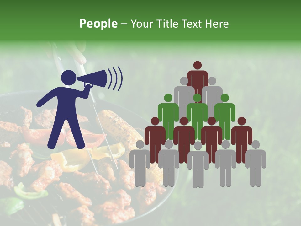 A Person Cooking Food On A Grill In A Field PowerPoint Template