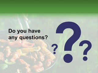 A Person Cooking Food On A Grill In A Field PowerPoint Template