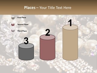 A Bunch Of Pearls And Diamonds On A Table PowerPoint Template