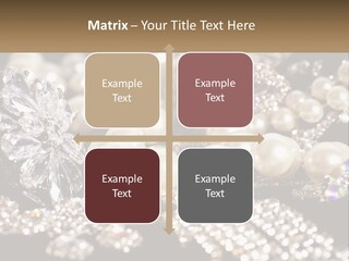 A Bunch Of Pearls And Diamonds On A Table PowerPoint Template