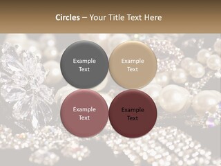 A Bunch Of Pearls And Diamonds On A Table PowerPoint Template