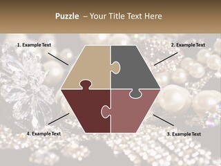 A Bunch Of Pearls And Diamonds On A Table PowerPoint Template