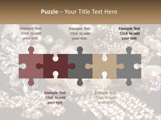 A Bunch Of Pearls And Diamonds On A Table PowerPoint Template