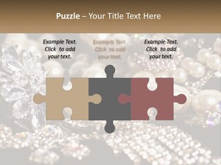 A Bunch Of Pearls And Diamonds On A Table PowerPoint Template