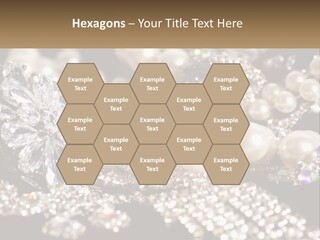 A Bunch Of Pearls And Diamonds On A Table PowerPoint Template