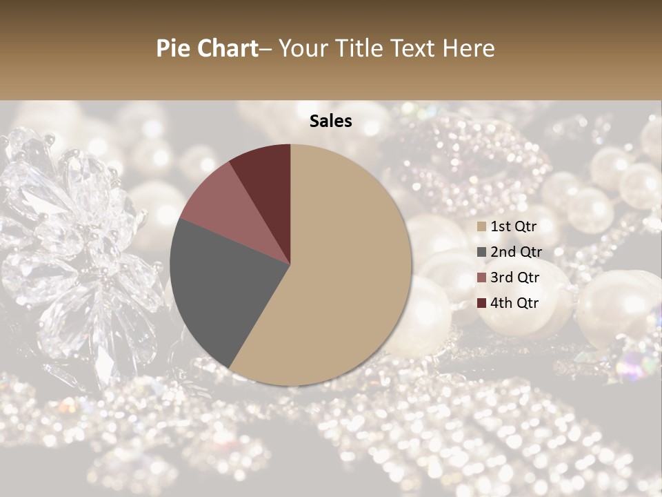 A Bunch Of Pearls And Diamonds On A Table PowerPoint Template