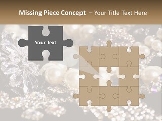 A Bunch Of Pearls And Diamonds On A Table PowerPoint Template