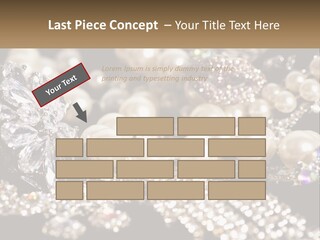 A Bunch Of Pearls And Diamonds On A Table PowerPoint Template