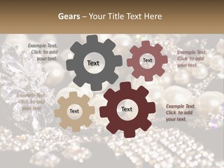 A Bunch Of Pearls And Diamonds On A Table PowerPoint Template