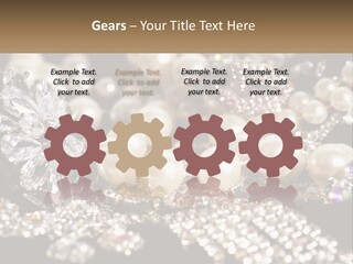 A Bunch Of Pearls And Diamonds On A Table PowerPoint Template