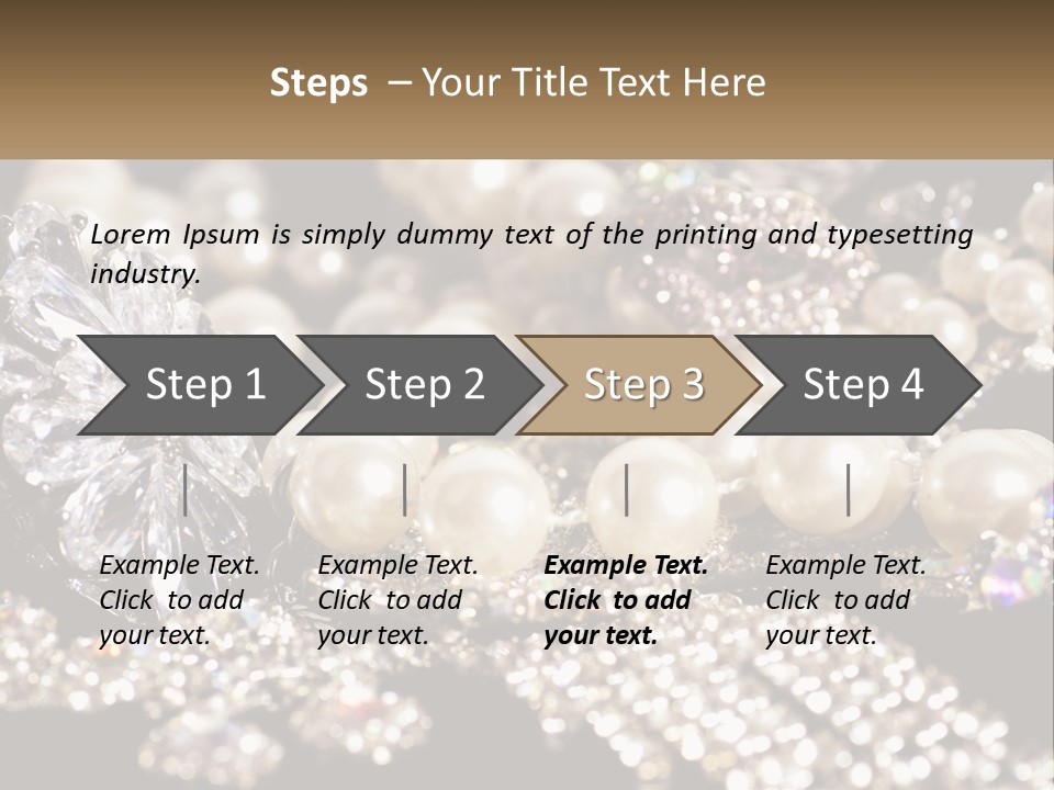 A Bunch Of Pearls And Diamonds On A Table PowerPoint Template