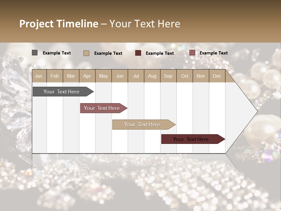 A Bunch Of Pearls And Diamonds On A Table PowerPoint Template
