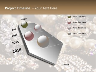 A Bunch Of Pearls And Diamonds On A Table PowerPoint Template