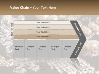 A Bunch Of Pearls And Diamonds On A Table PowerPoint Template